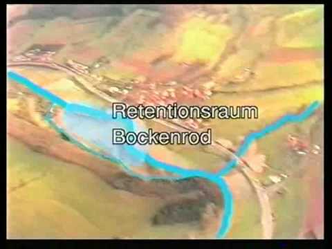 Die Gersprenz bei Hochwasser, Überflug 1995